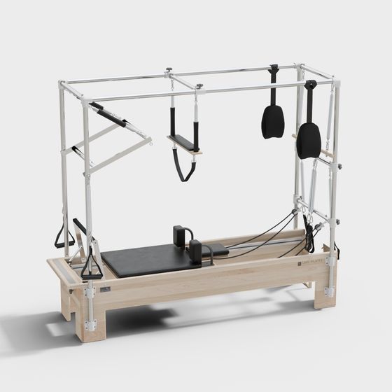 Realistic Pilates Reformer 3D model