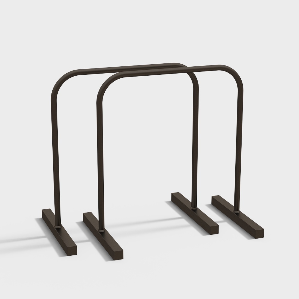 Low-Poly Metal Railing 3D Model