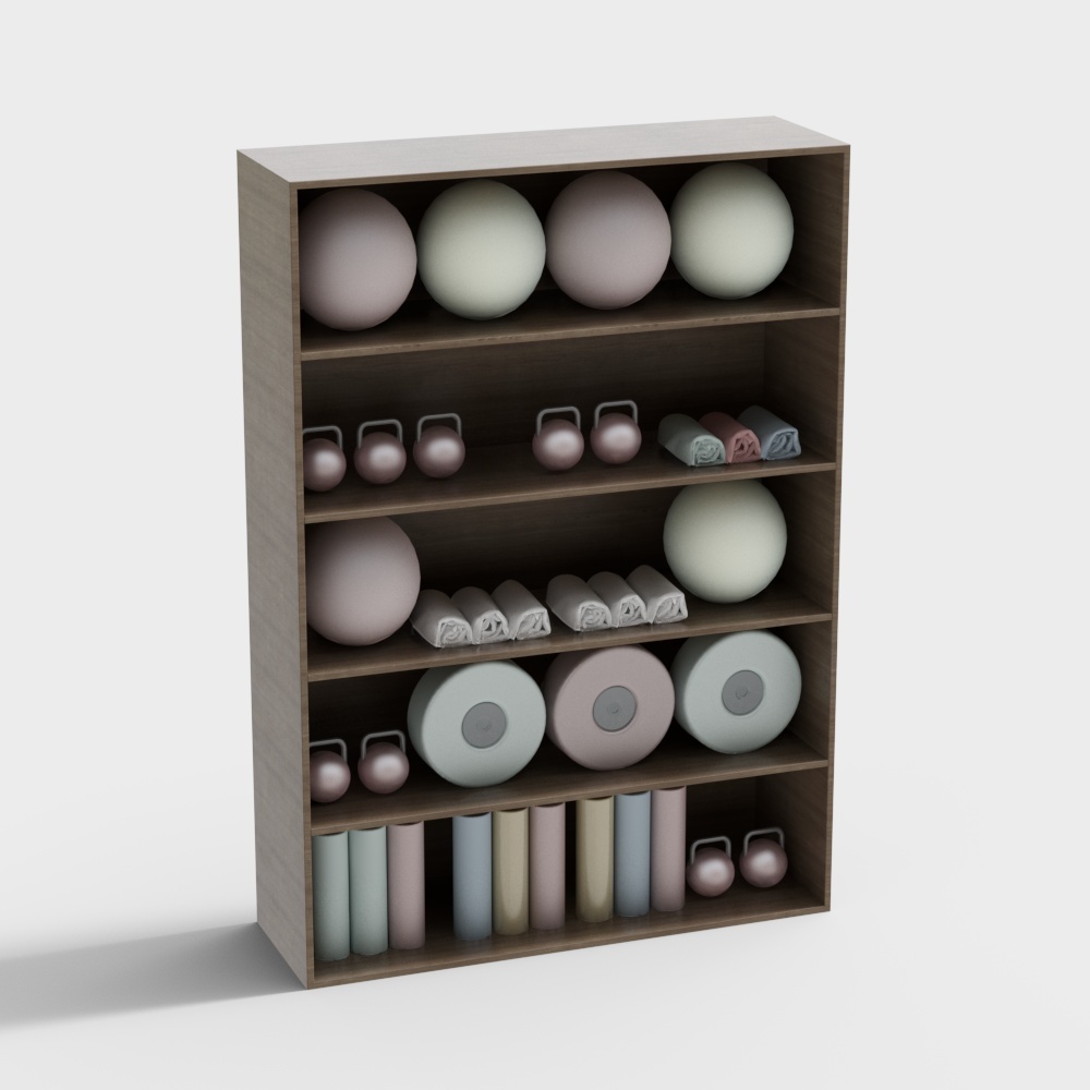 Modern Yoga Room Yoga Storage Rack