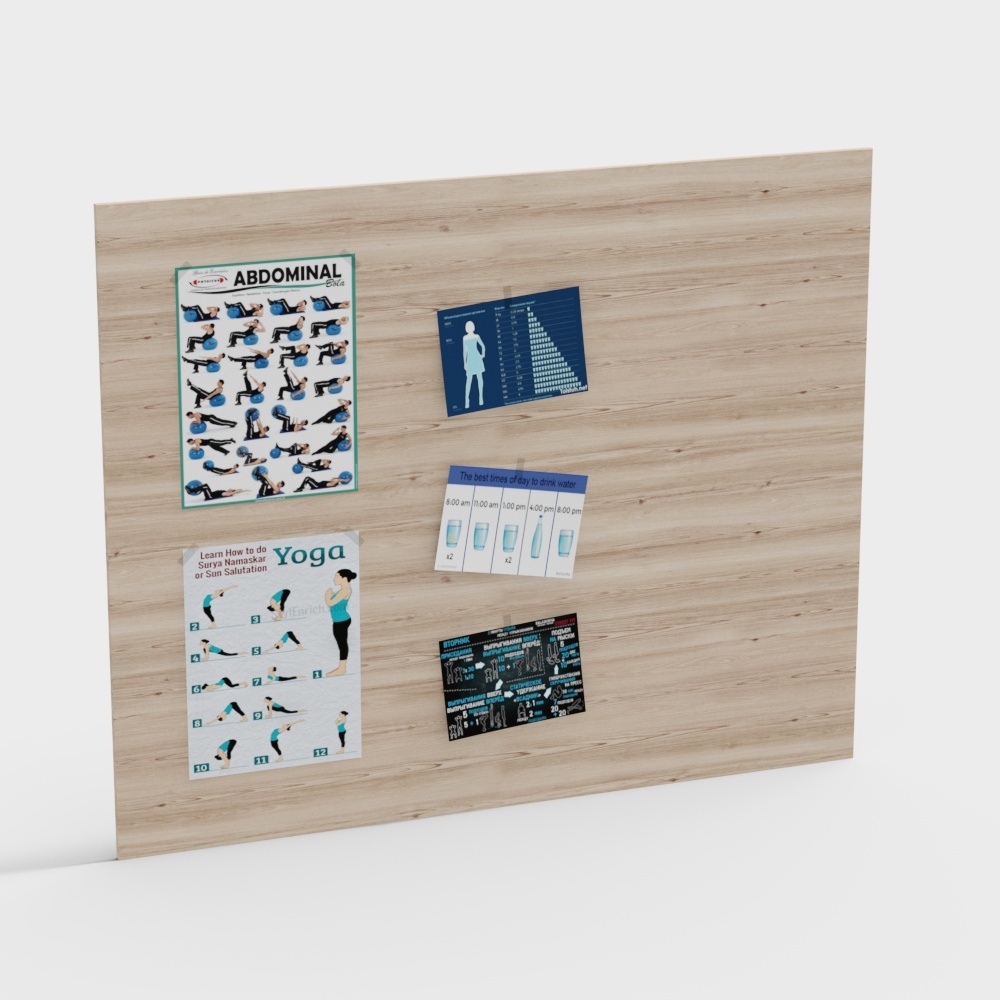 モダンフィットネスウォールアナウンスメント