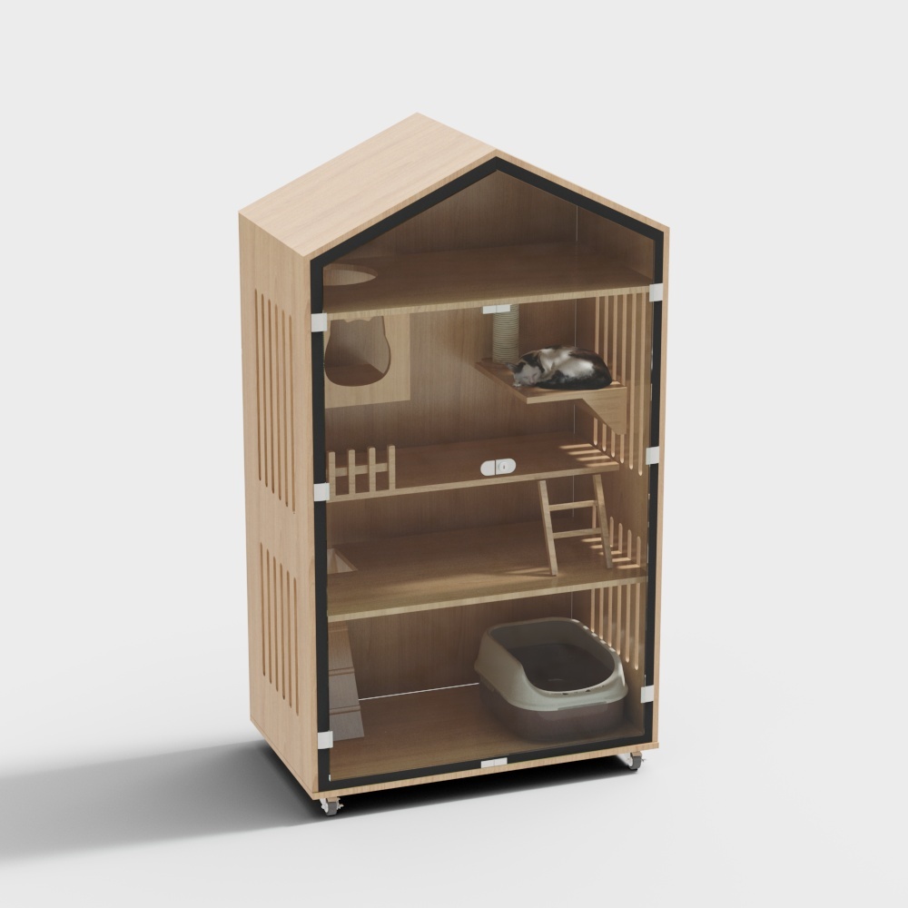 Cat House 3D Model for Urban Pets