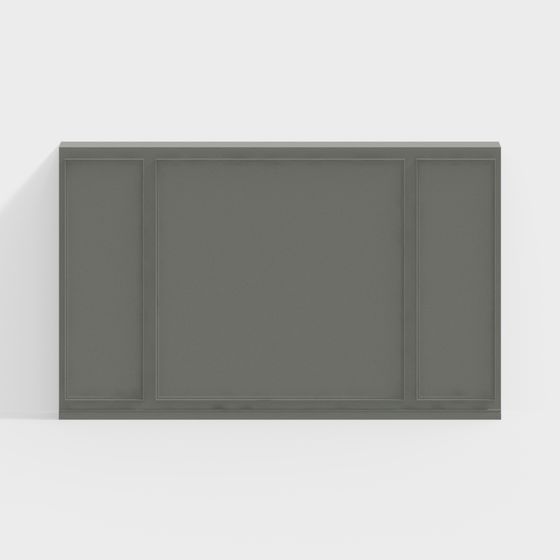 Modern Minimalist Gray Wall Panel 3D model