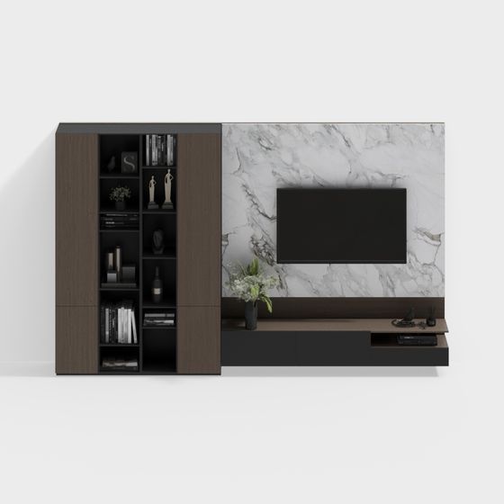 Modern Urban Living Room TV Cabinet 3D model