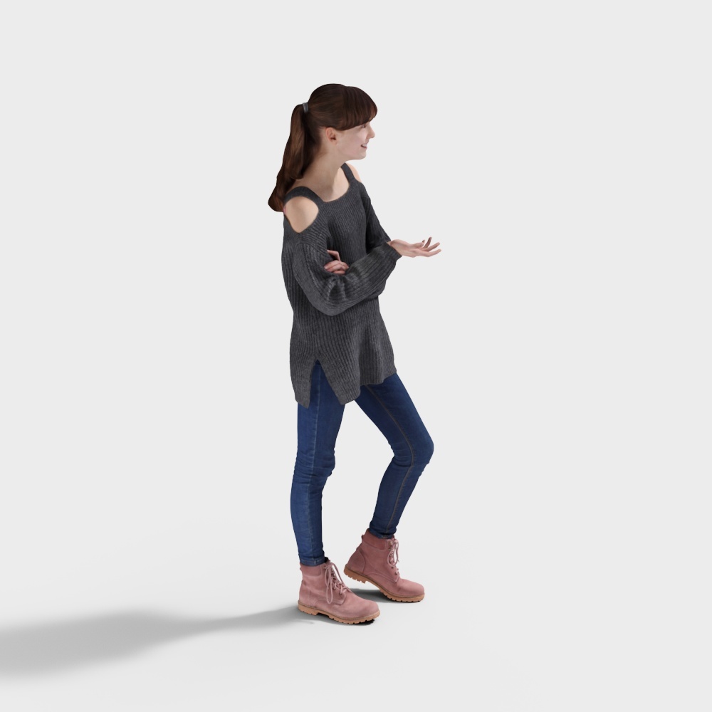 Urban Stroller 3D model - Modern Character Design