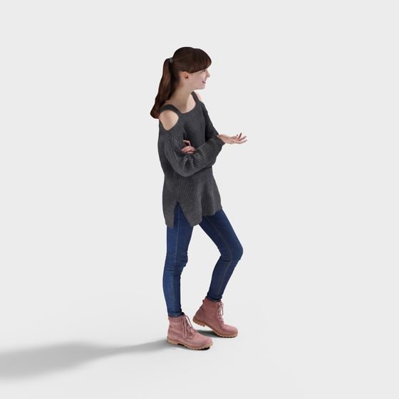 Urban Stroller 3D model - Modern Character Design