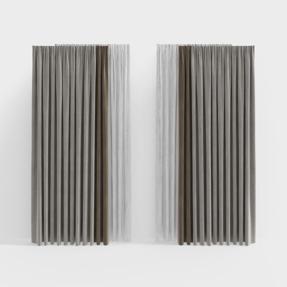 Elegant Curtain 3D model for Modern Interiors