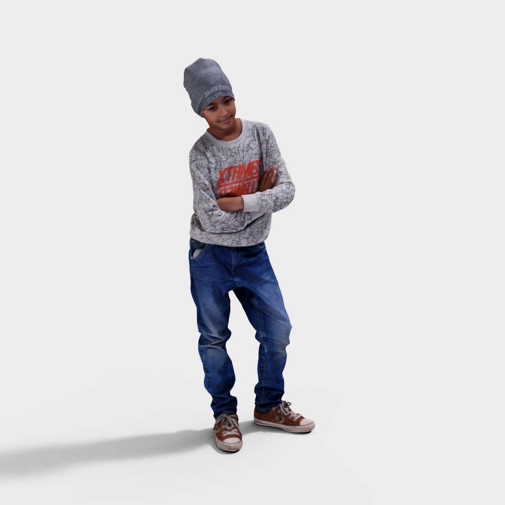 Stylish Street Boy 3D model