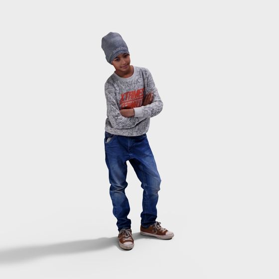 Stylish Street Boy 3D model
