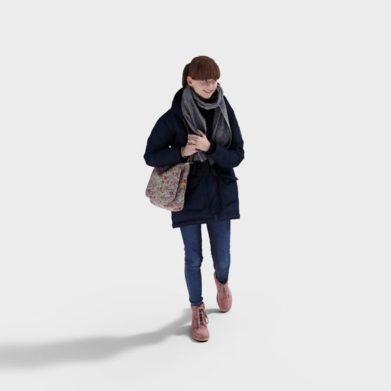 Charming Winter Character 3D model