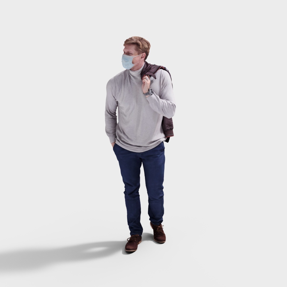 Low Poly Everyday Character 3D model for Urban Scenes