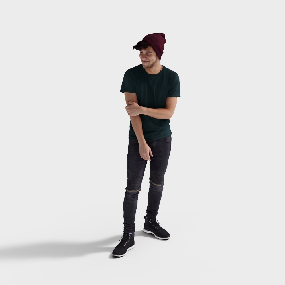 Stylish Urban Casual 3D Model of a Trendy Person