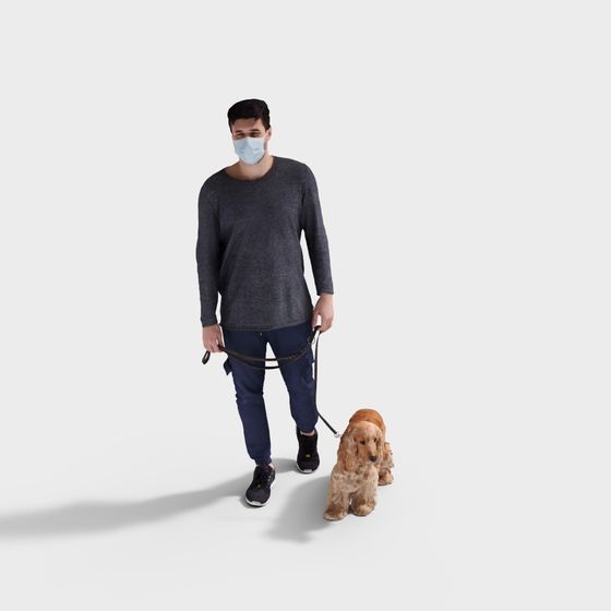 Dog Walker 3D Model
