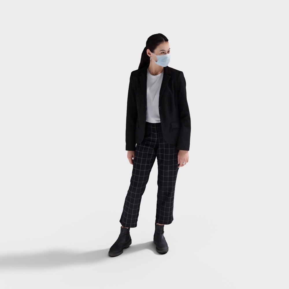 モダンオフィスの女性キャラクター