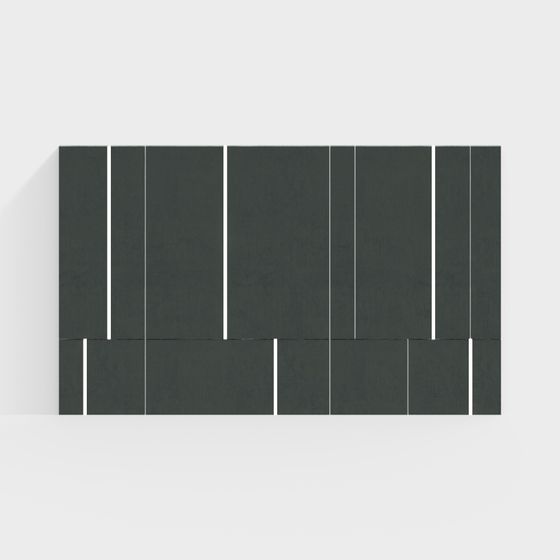 Low-Polygon Urban Wall 3D Model