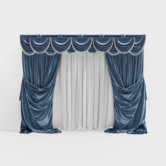 Royal Velvet Curtain 3D model