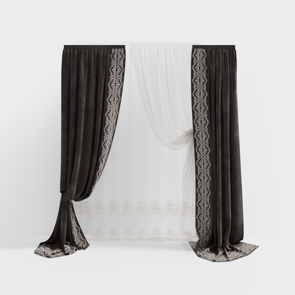 Neo-Chinese curtains