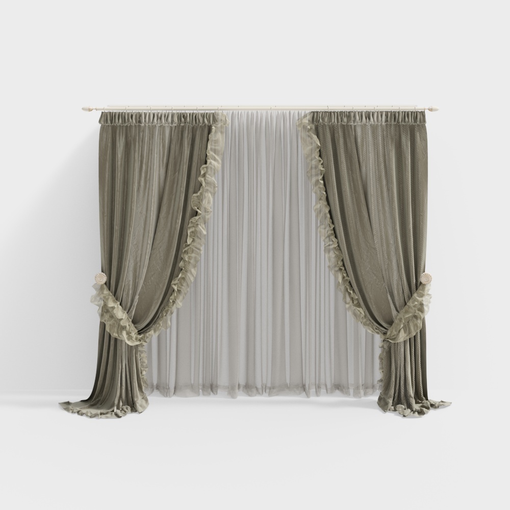 Elegant Drapes 3D model