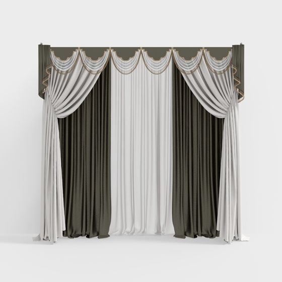 Elegant Curtains 3D model