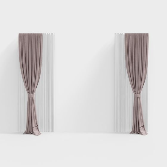 Stylish Soft Curtain 3D Model for Modern Spaces