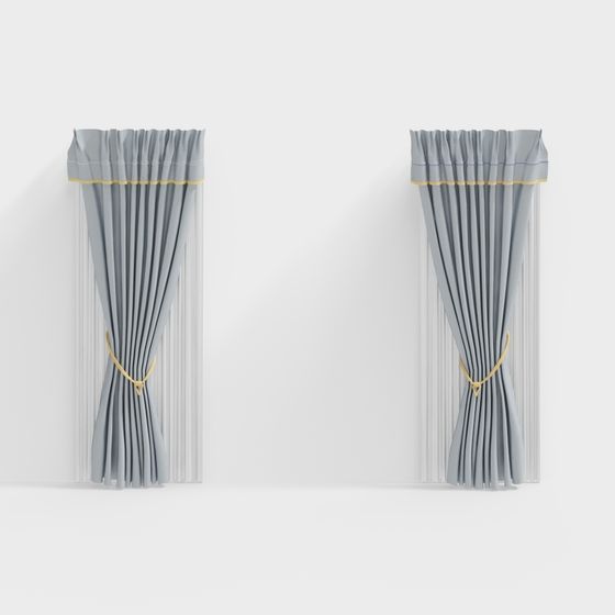 Charming Soft Curtain 3D model