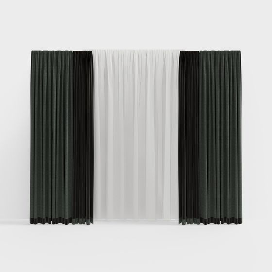Stylish Curtain 3D model for Creative Projects