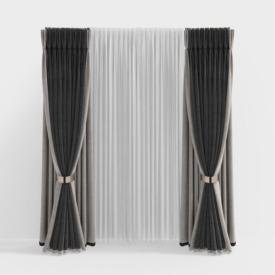 Luxe Curtain Set 3D model