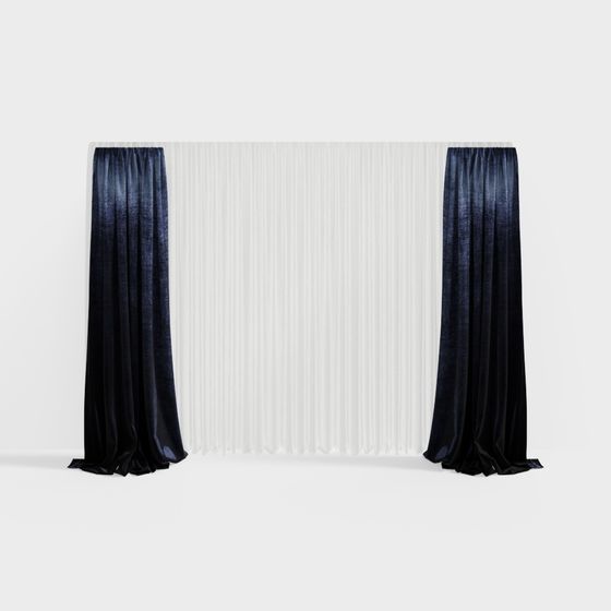 Elegant Curtains 3D model for Modern Design