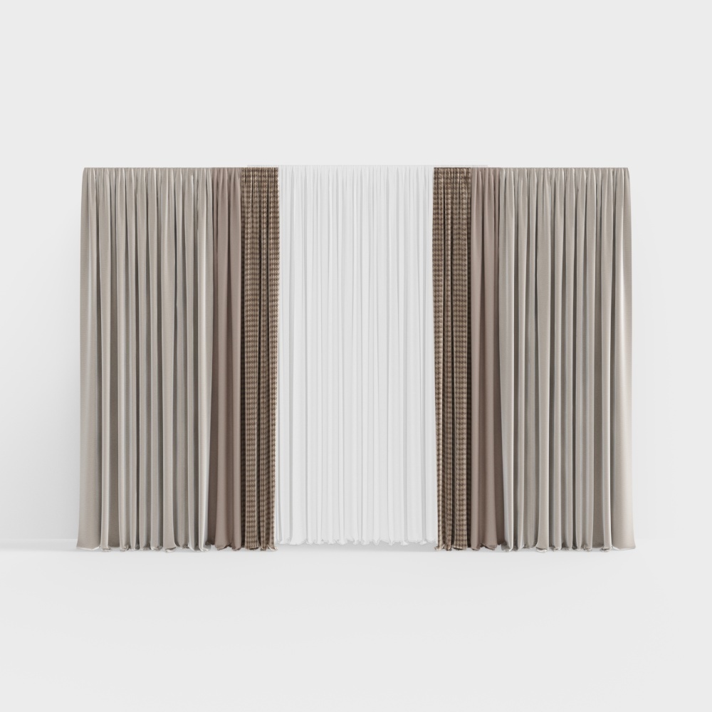 Elegant Curtain 3D model for Modern Interiors