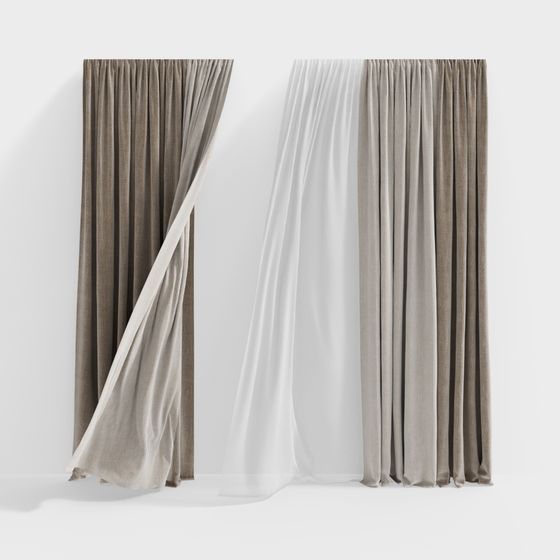 Ethereal Curtain 3D model for Creative Projects