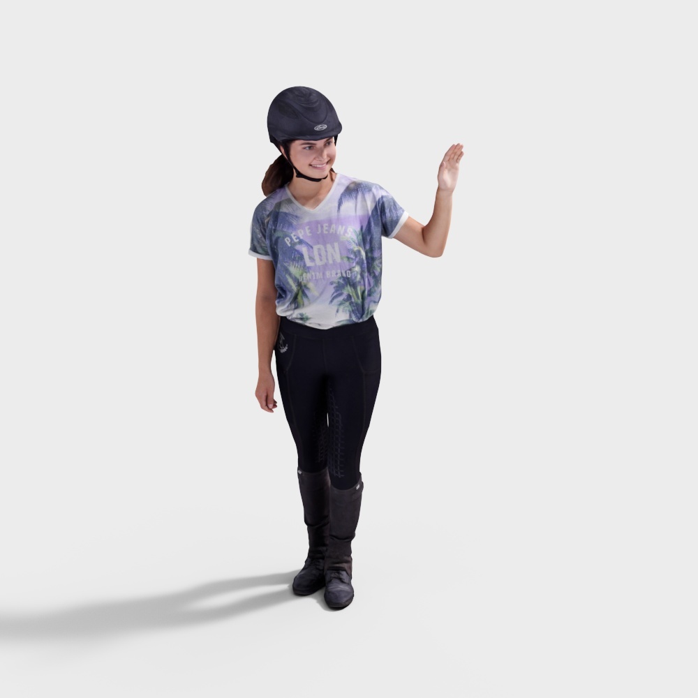 Chic Tropical Character 3D model