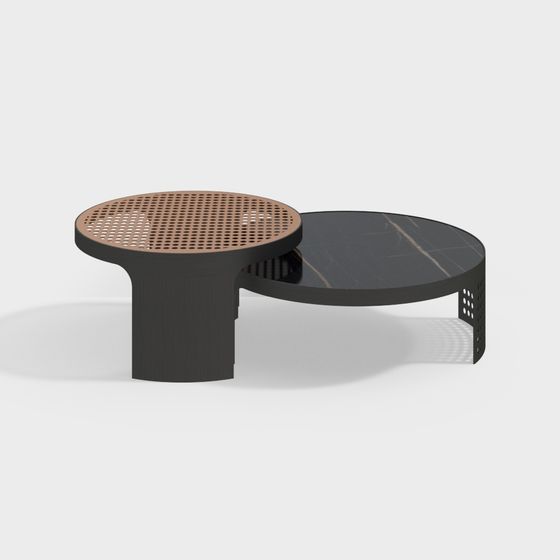 Stylish Round Modular Table 3D model