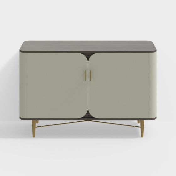 Stylish Minimalist Storage Cabinet 3D model for Modern Interiors