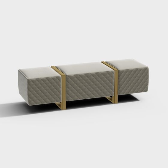Urban Luxury Bench 3D model for Modern Interiors