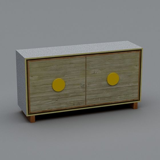 Minimalist Storage Cabinet 3D model