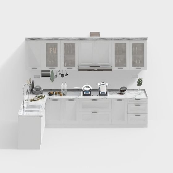 Modern Minimalist Kitchen 3D model