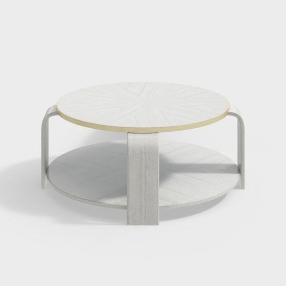 Modern Low-Poly Round Table 3D model