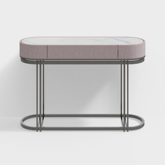 Elegantly Designed Oval Side Table 3D model
