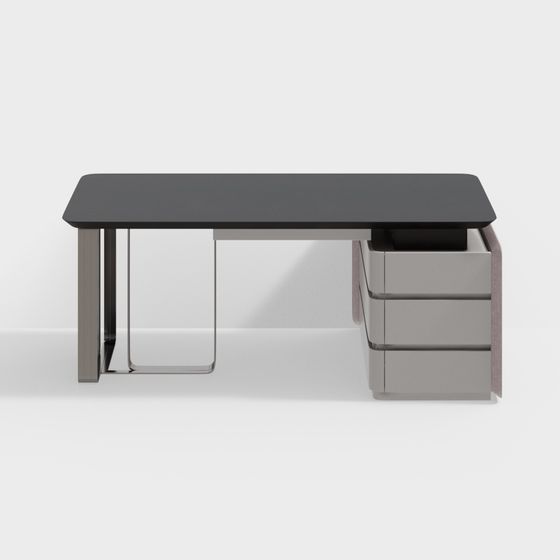 Urban Workspace Desk 3D model for Creative Spaces