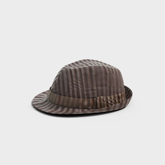 Modern Hats 3D Model in Brown for Fashion Spaces