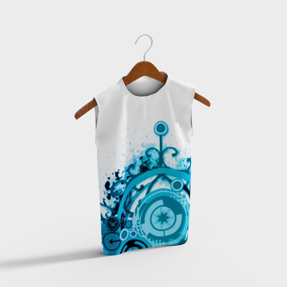 Modern clothes -20-white sleeveless top