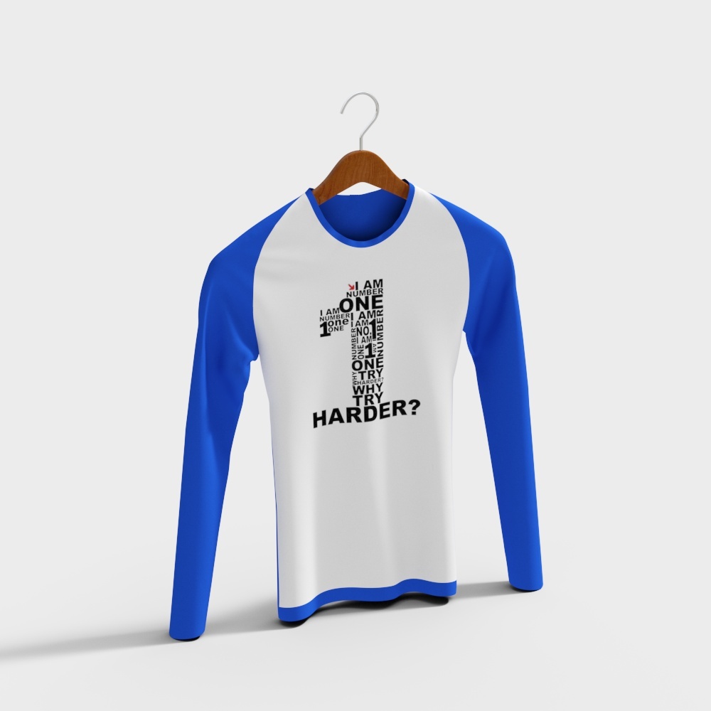 Vibrant Number One T-Shirt 3D model