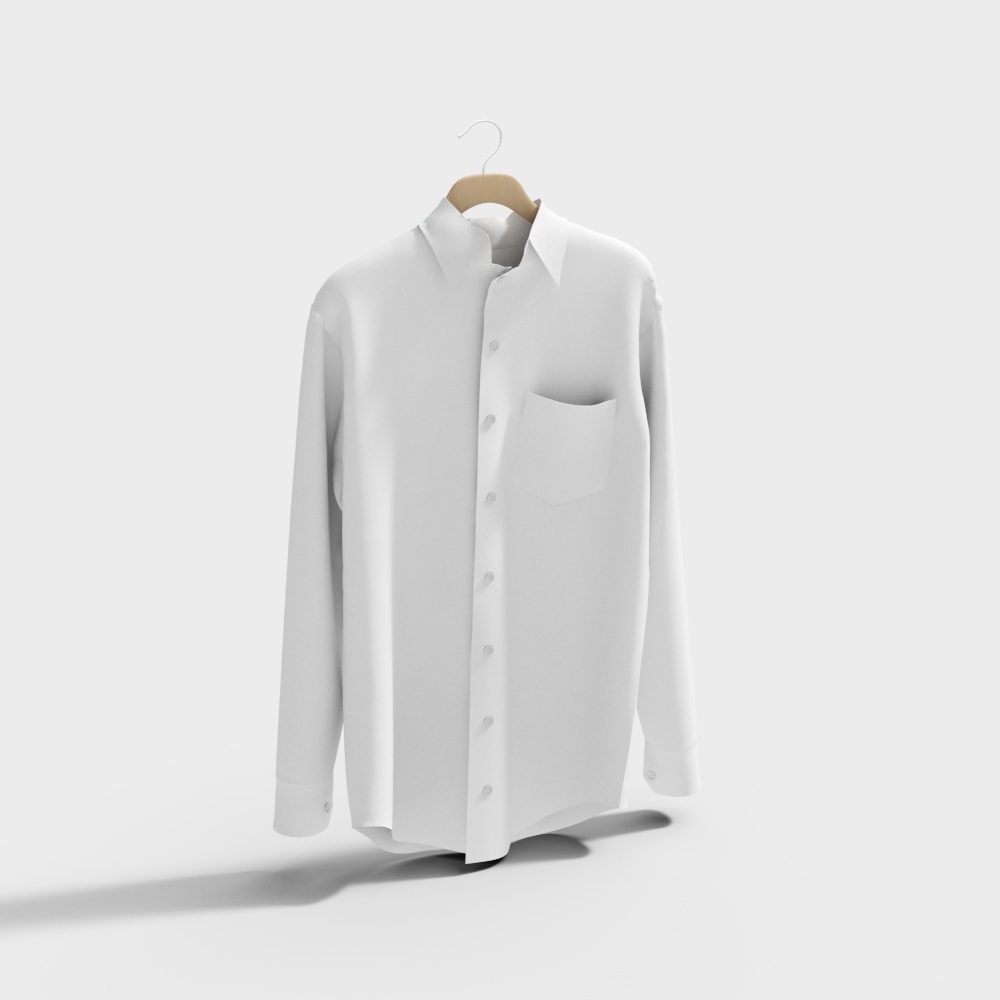 Minimalist White Shirt 3D model