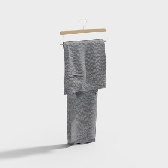 Minimalist Hanging Suit 3D model for Creative Projects