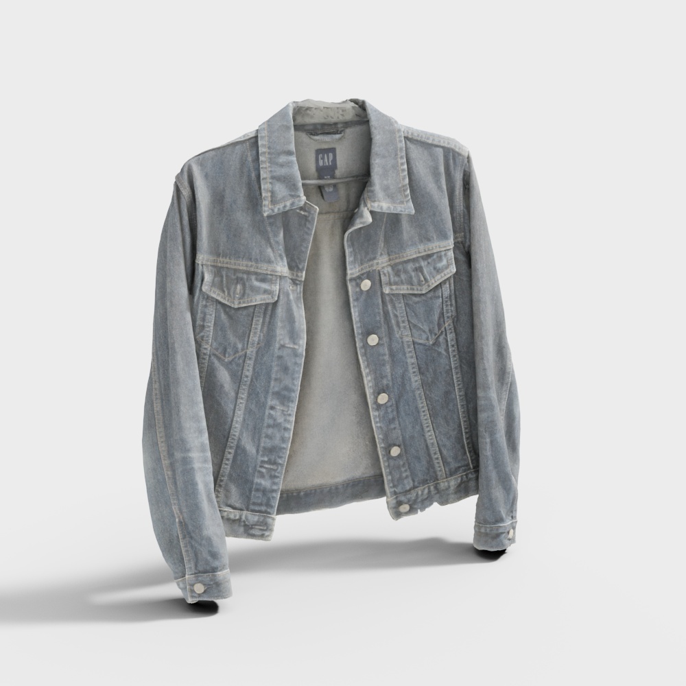 Realistic Low-Poly 3D Model of Cowboy Jacket