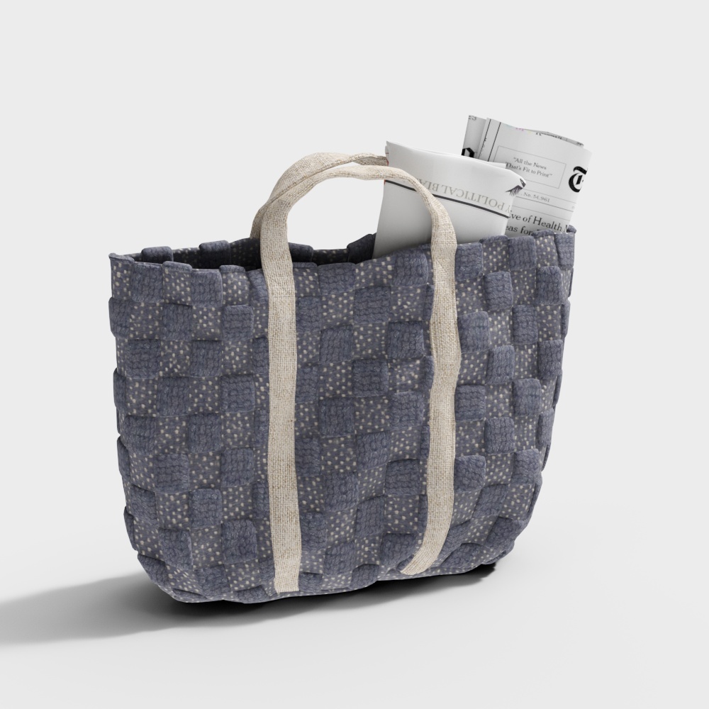 Cozy Woven Tote Bag 3D model