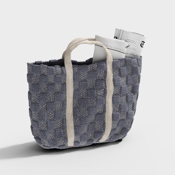 Cozy Woven Tote Bag 3D model