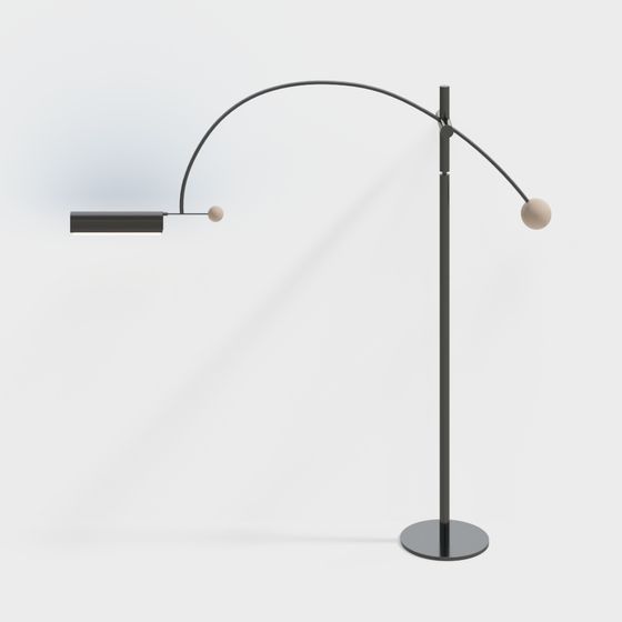 Elegant Contemporary Floor Lamp 3D model
