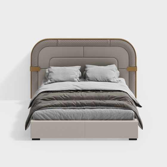 Urban Retreat Bed 3D model for Modern Spaces