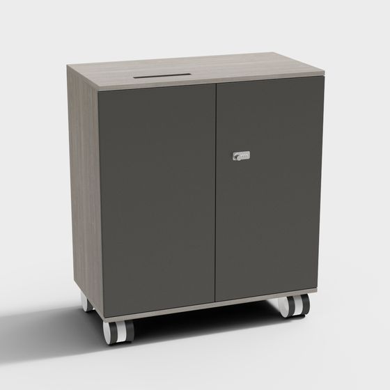 Modern Minimalist Mobile Storage Cabinet 3D model