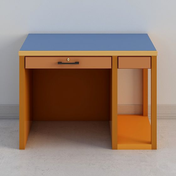 Urban Workbench 3D model with Unique Low-Polygon Design